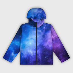 Ветровка с капюшоном женская Неоновый яркий космос, цвет: 3D-черный