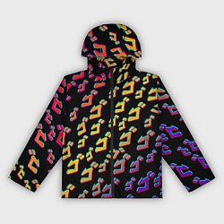 Ветровка с капюшоном женская JoJo bizarre adventure - glitch, цвет: 3D-черный