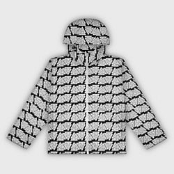 Ветровка с капюшоном женская Символы валькнут как броня защиты, цвет: 3D-белый