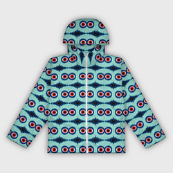 Ветровка с капюшоном женская Глаза монстриков, цвет: 3D-белый