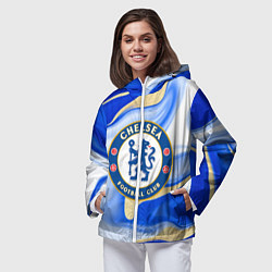 Ветровка с капюшоном женская Фк Челси, цвет: 3D-белый — фото 2