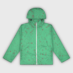 Ветровка с капюшоном женская Color green brown, цвет: 3D-белый