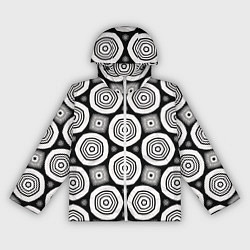 Ветровка с капюшоном женская Пятиугольные кольца, цвет: 3D-белый