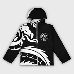 Ветровка с капюшоном женская Borussia дракон белый, цвет: 3D-белый