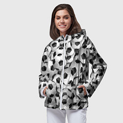 Ветровка с капюшоном женская Игра в мяч, цвет: 3D-белый — фото 2
