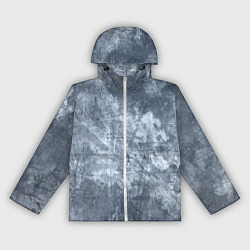 Ветровка с капюшоном женская Абстракция - gray-blue, цвет: 3D-белый