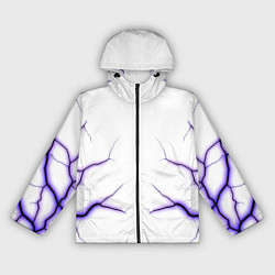 Ветровка с капюшоном женская Color white purple, цвет: 3D-черный