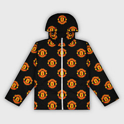 Ветровка с капюшоном женская Manchester United Pattern, цвет: 3D-белый