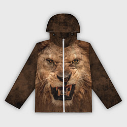 Ветровка с капюшоном женская Взгляд льва, цвет: 3D-белый