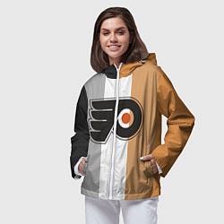 Ветровка с капюшоном женская Philadelphia Flyers, цвет: 3D-белый — фото 2