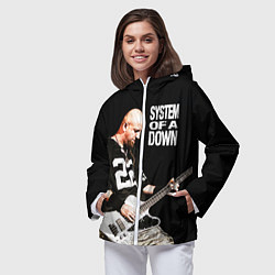 Ветровка с капюшоном женская System of a Down, цвет: 3D-белый — фото 2