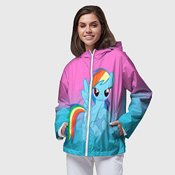 Ветровка с капюшоном женская My Little Pony, цвет: 3D-белый — фото 2