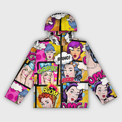 Ветровка с капюшоном женская POP ART, цвет: 3D-черный