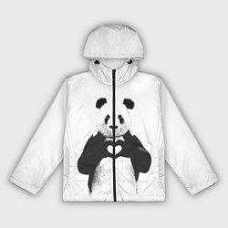 Ветровка с капюшоном женская Panda Love, цвет: 3D-черный