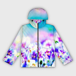 Ветровка с капюшоном женская Цветочное поле, цвет: 3D-черный